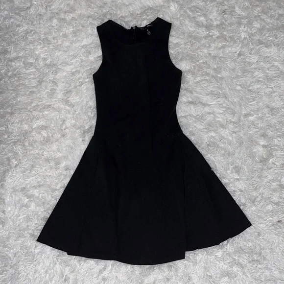 skater dress aqua black and white dress